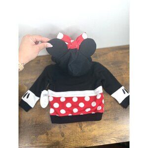 NWT Disney Minnie Mouse Zip Up Hooded Sweatshirt - Size 12 M